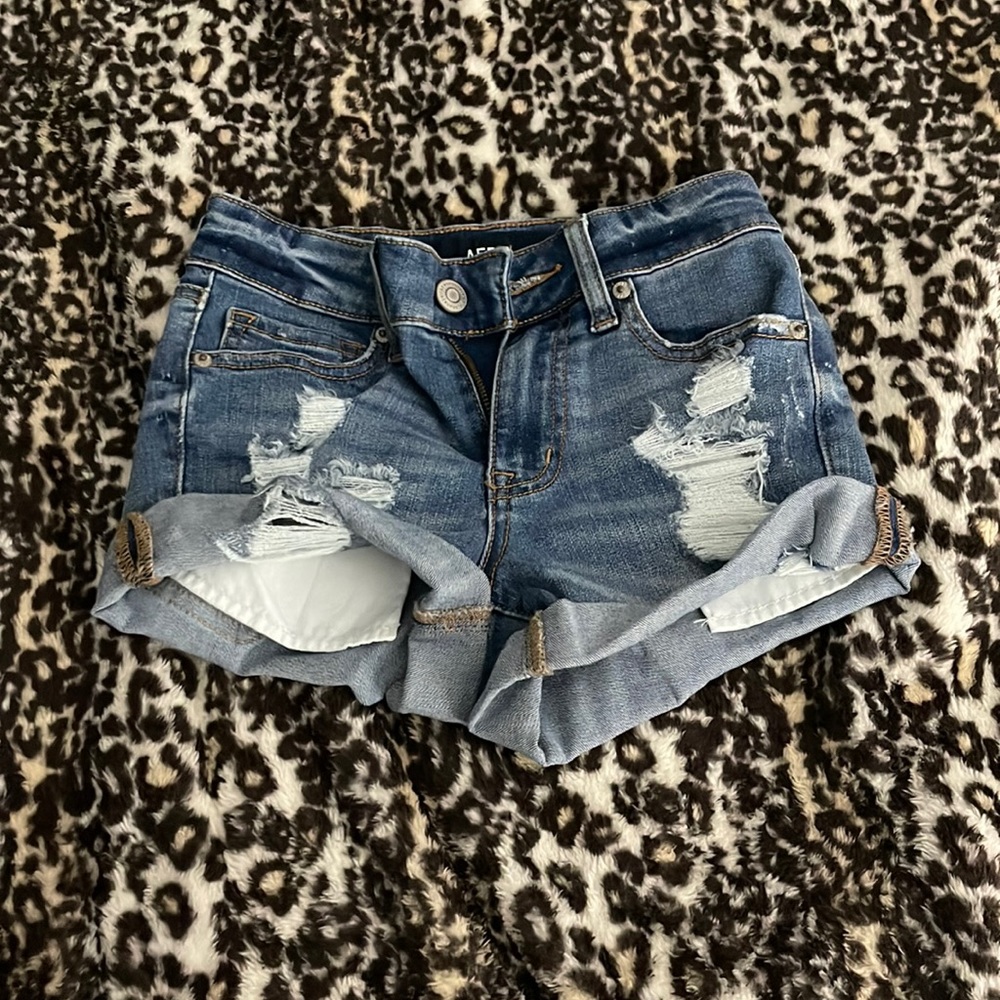 Aero, high rise,midi jean shorts